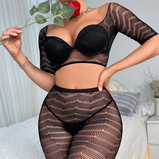 Lingerie Fishnet Crotchless Unlined
