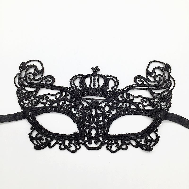 Halloween Props Black Sex Eye Mask Half