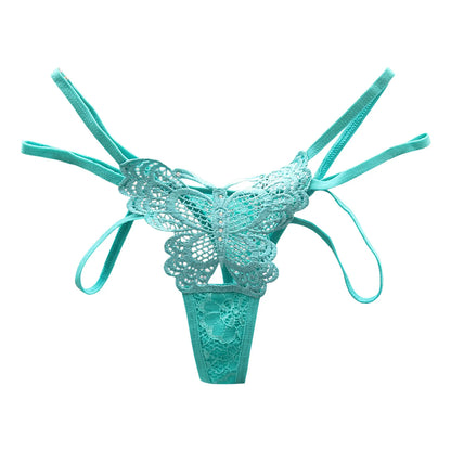 Butterfly Embroidery G-String Thong