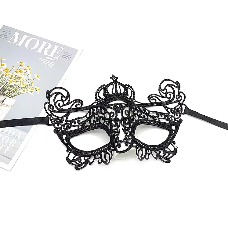 Halloween Props Black Sex Eye Mask Half