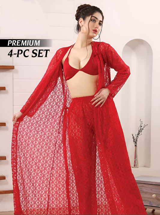 Premium Nightwear 4 Piece Set
